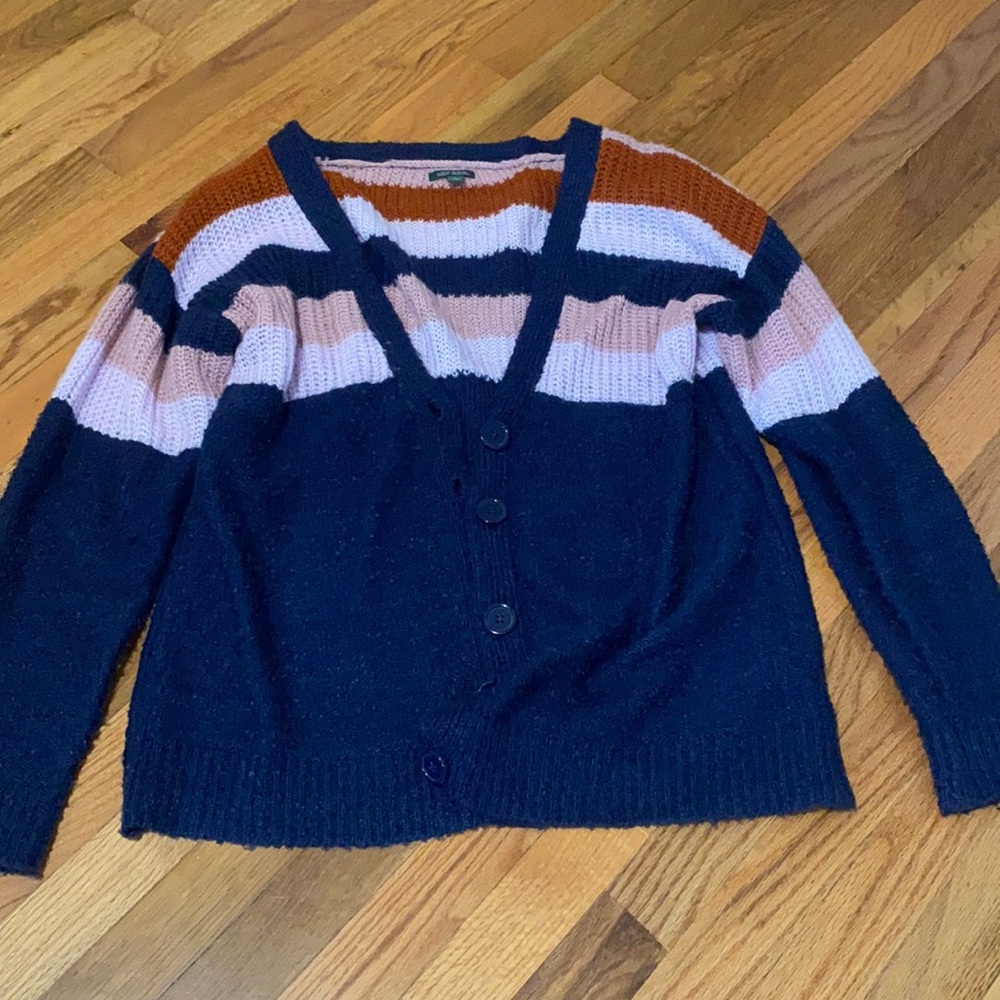 striped cardigan